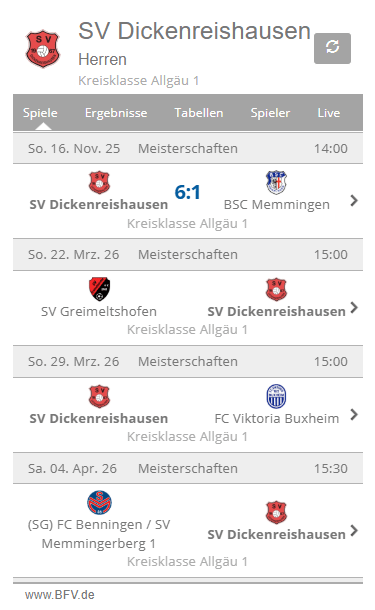 Startseite h1 vorschau mannschaft